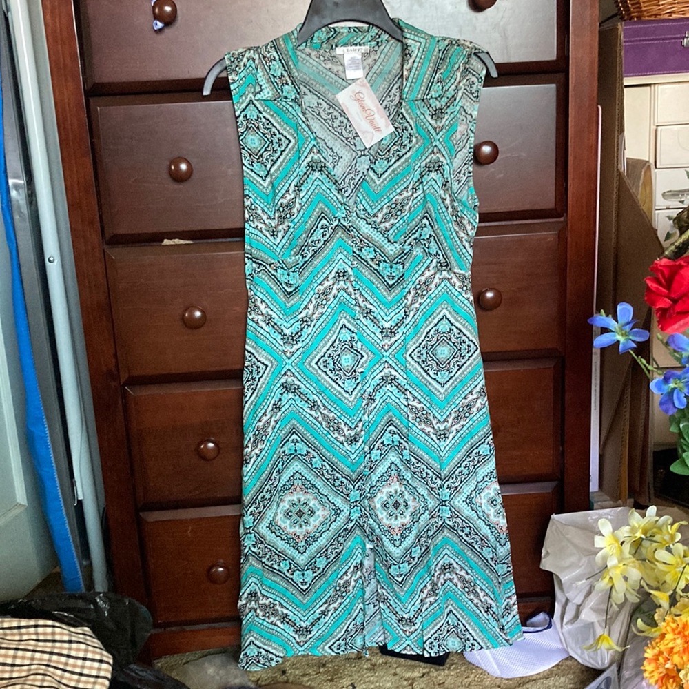 Esley Button Down Sleeveless Dress